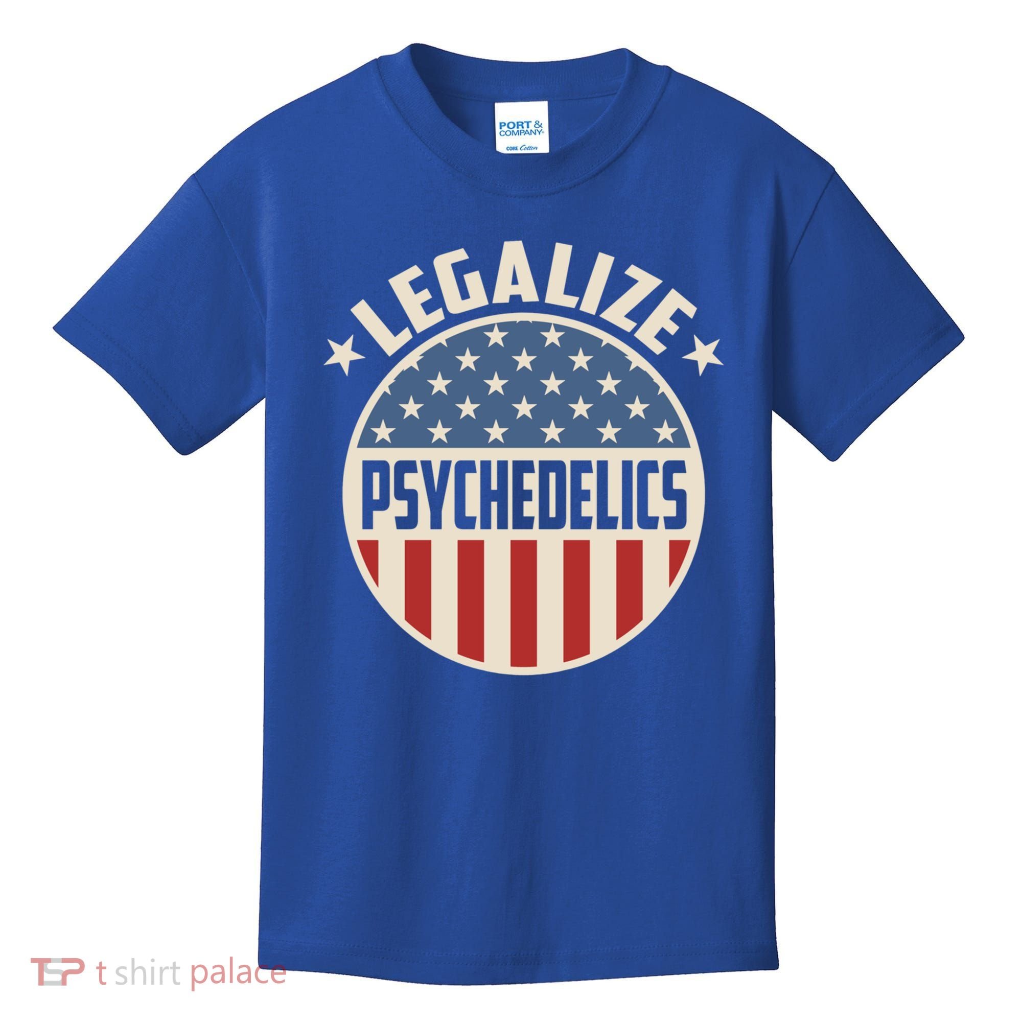 Legalize Psychedelics Pro Freedom Pro America Retro Us Flag Gift Kids T-Shirt