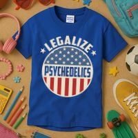 Legalize Psychedelics Pro Freedom Pro America Retro Us Flag Gift Kids T-Shirt thumb 3