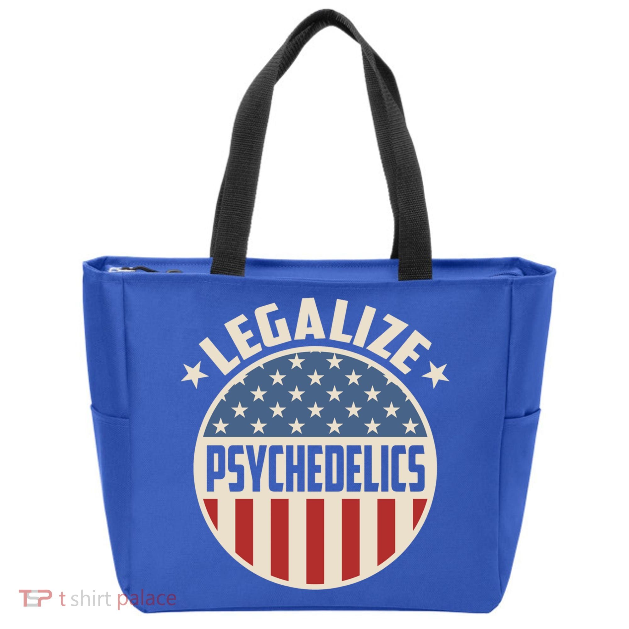 Legalize Psychedelics Pro Freedom Pro America Retro Us Flag Gift Tote Bag