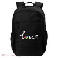 LOVE Puzzle Pieces Heart Autism Awareness Gifts Backpack thumb 0