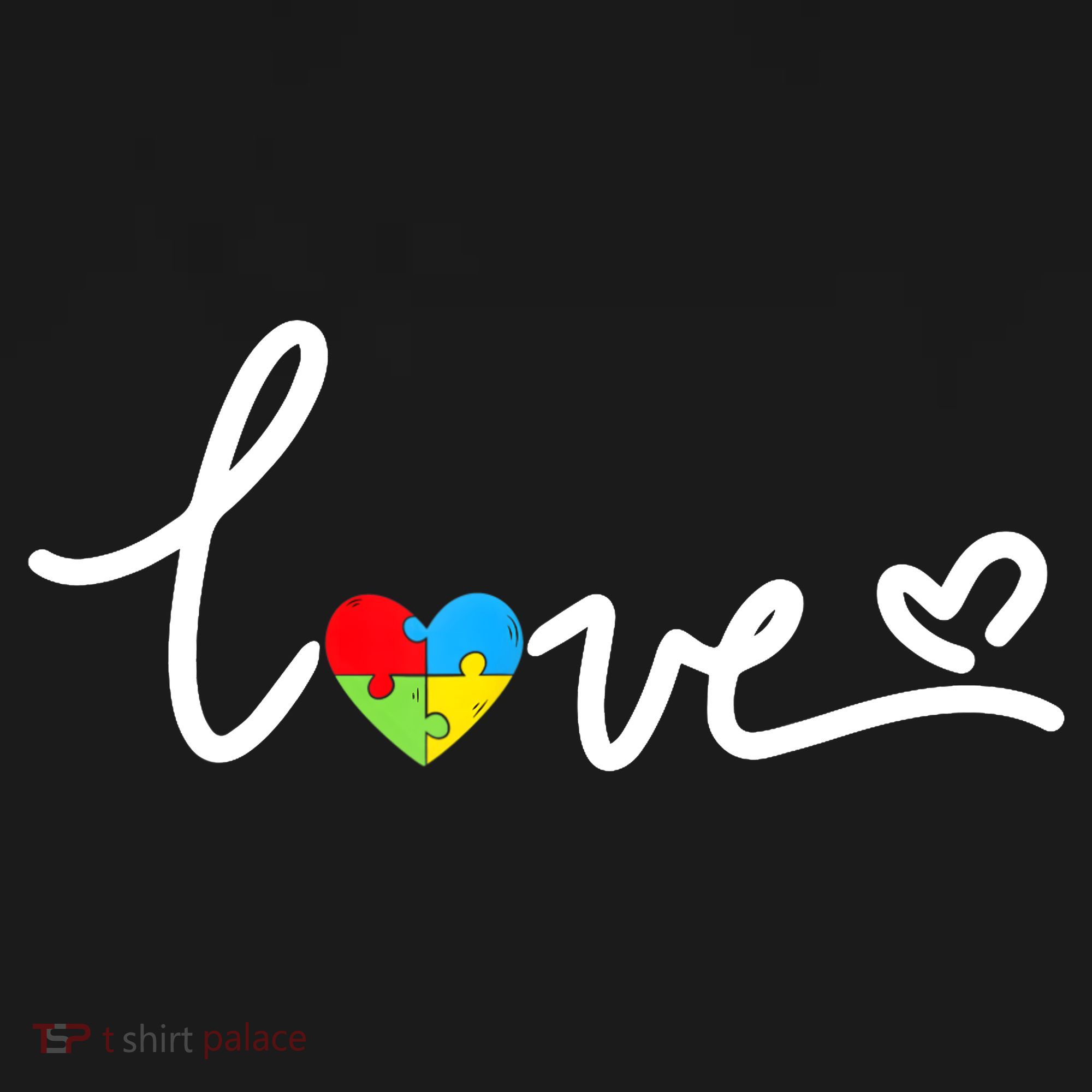 LOVE Puzzle Pieces Heart Autism Awareness Gifts Backpack