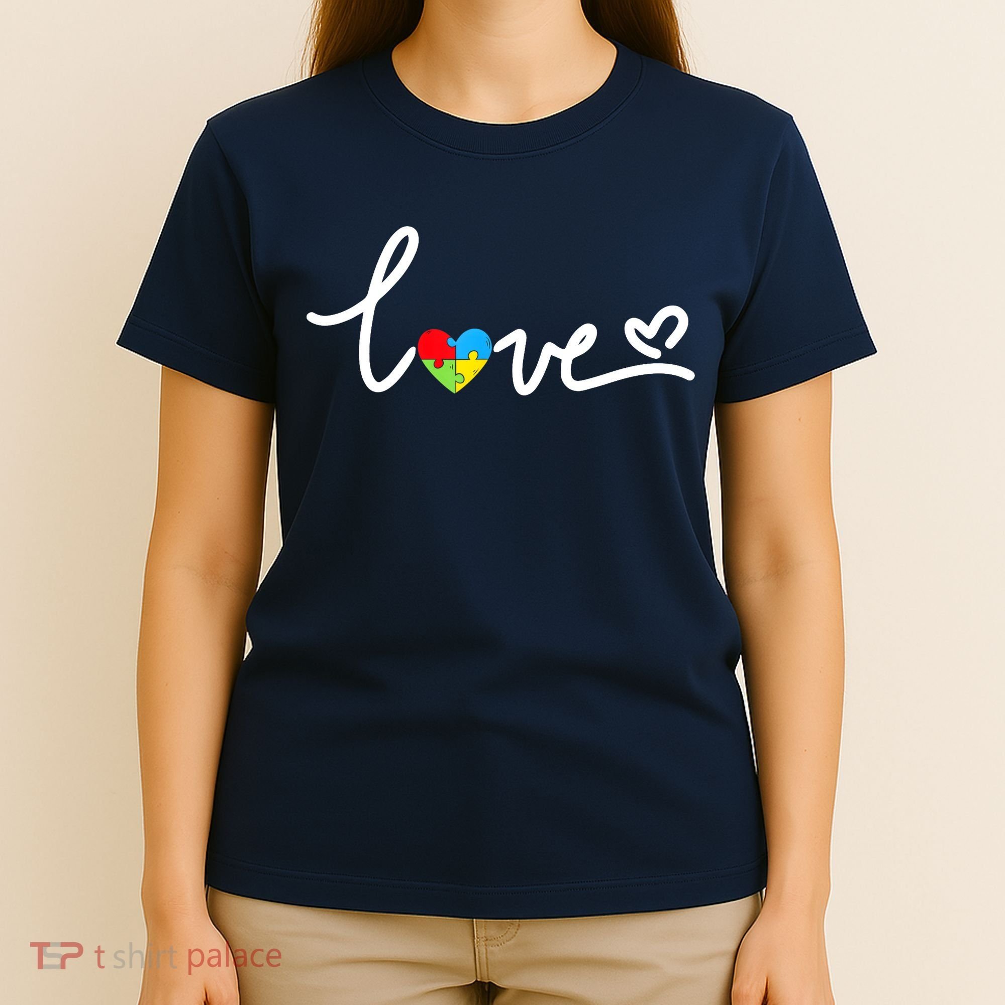 LOVE Puzzle Pieces Heart Autism Awareness Gifts T-Shirt