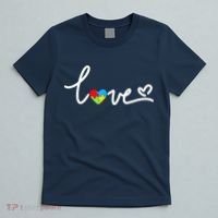 LOVE Puzzle Pieces Heart Autism Awareness Gifts T-Shirt thumb 5