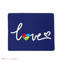 LOVE Puzzle Pieces Heart Autism Awareness Gifts Mousepad thumb 0