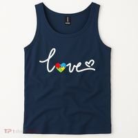 LOVE Puzzle Pieces Heart Autism Awareness Gifts Tank Top thumb 2