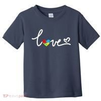 LOVE Puzzle Pieces Heart Autism Awareness Gifts Toddler T-Shirt thumb 0