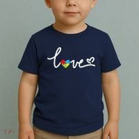LOVE Puzzle Pieces Heart Autism Awareness Gifts Toddler T-Shirt thumb 2