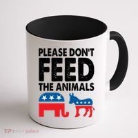 Libertarian Political Please Dont Feed Animals Coffee Mug thumb 1