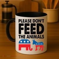 Libertarian Political Please Dont Feed Animals Coffee Mug thumb 4