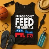 Libertarian Political Please Dont Feed Animals Tank Top thumb 4