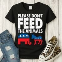 Libertarian Political Please Dont Feed Animals Women's T-Shirt thumb 3