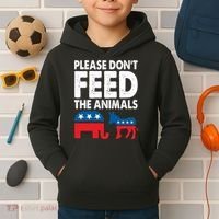 Libertarian Political Please Dont Feed Animals Kids Hoodie thumb 2