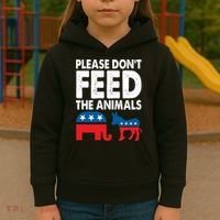 Libertarian Political Please Dont Feed Animals Kids Hoodie thumb 3