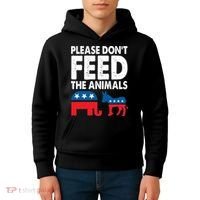 Libertarian Political Please Dont Feed Animals Kids Hoodie thumb 4