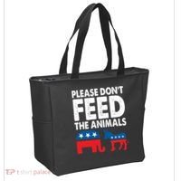 Libertarian Political Please Dont Feed Animals Tote Bag thumb 2