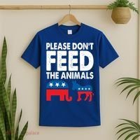 Libertarian Political Please Don't Feed The Animals Gift T-Shirt thumb 2
