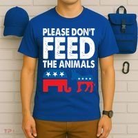 Libertarian Political Please Don't Feed The Animals Gift T-Shirt thumb 6