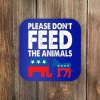 Libertarian Political Please Don't Feed The Animals Gift Coaster thumb 0