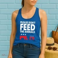 Libertarian Political Please Don't Feed The Animals Gift Women's Tank Top thumb 2