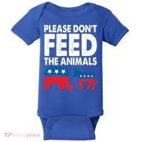 Libertarian Political Please Don't Feed The Animals Gift Baby Bodysuit thumb 0