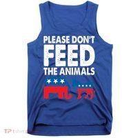 Libertarian Political Please Don't Feed The Animals Gift Tank Top thumb 0