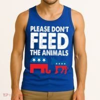 Libertarian Political Please Don't Feed The Animals Gift Tank Top thumb 3