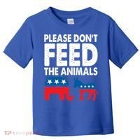 Libertarian Political Please Don't Feed The Animals Gift Toddler T-Shirt thumb 0