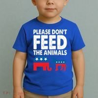 Libertarian Political Please Don't Feed The Animals Gift Toddler T-Shirt thumb 2