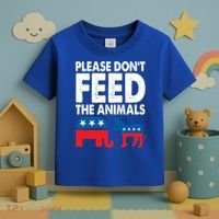 Libertarian Political Please Don't Feed The Animals Gift Toddler T-Shirt thumb 3