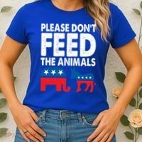 Libertarian Political Please Don't Feed The Animals Gift Women's T-Shirt thumb 2