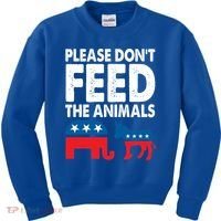 Libertarian Political Please Don't Feed The Animals Gift Kids Sweatshirt thumb 0