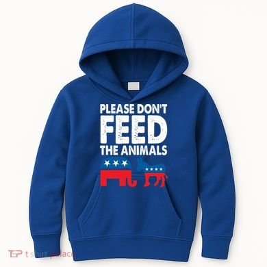 Libertarian Political Please Don't Feed The Animals Gift Kids Hoodie