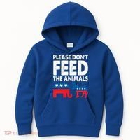 Libertarian Political Please Don't Feed The Animals Gift Kids Hoodie thumb 0