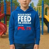 Libertarian Political Please Don't Feed The Animals Gift Kids Hoodie thumb 2