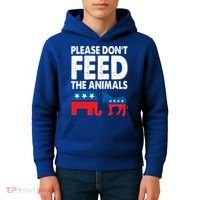 Libertarian Political Please Don't Feed The Animals Gift Kids Hoodie thumb 4