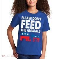 Libertarian Political Please Don't Feed The Animals Gift Kids T-Shirt thumb 2