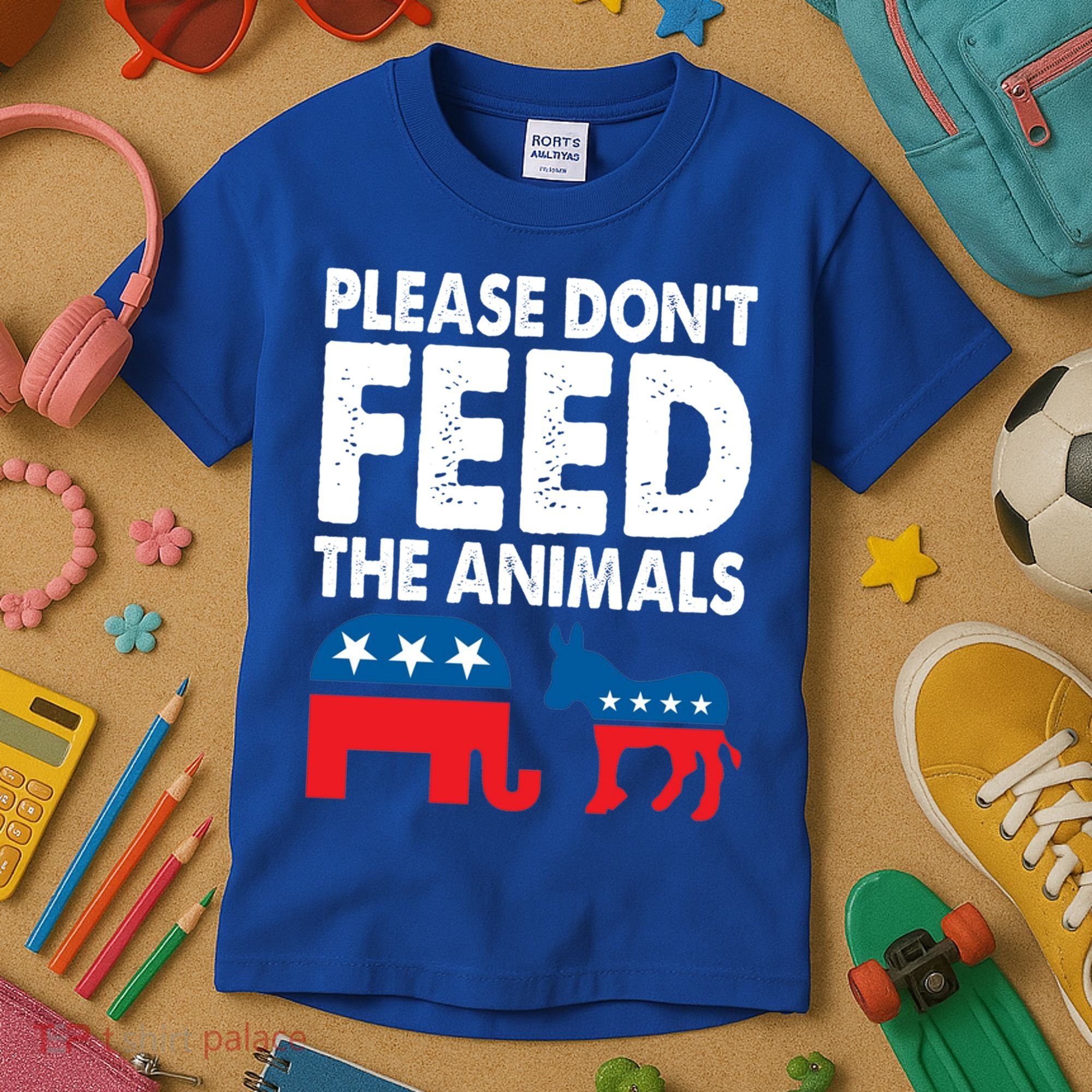 Libertarian Political Please Don't Feed The Animals Gift Kids T-Shirt