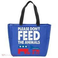 Libertarian Political Please Don't Feed The Animals Gift Tote Bag thumb 0