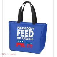 Libertarian Political Please Don't Feed The Animals Gift Tote Bag thumb 3