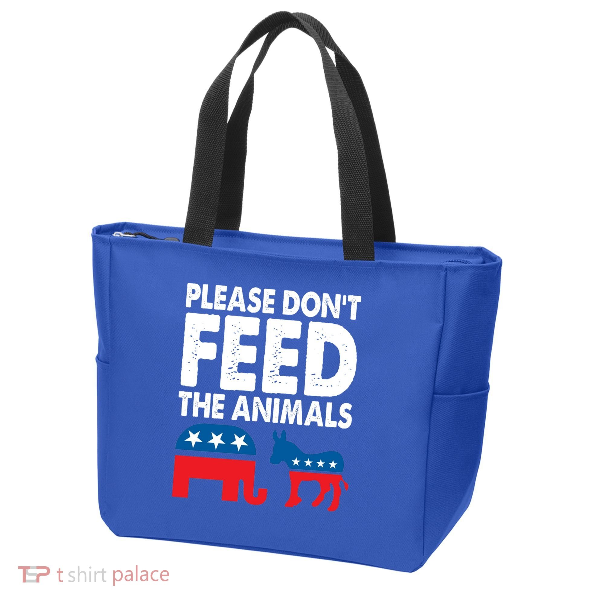 Libertarian Political Please Don't Feed The Animals Gift Tote Bag