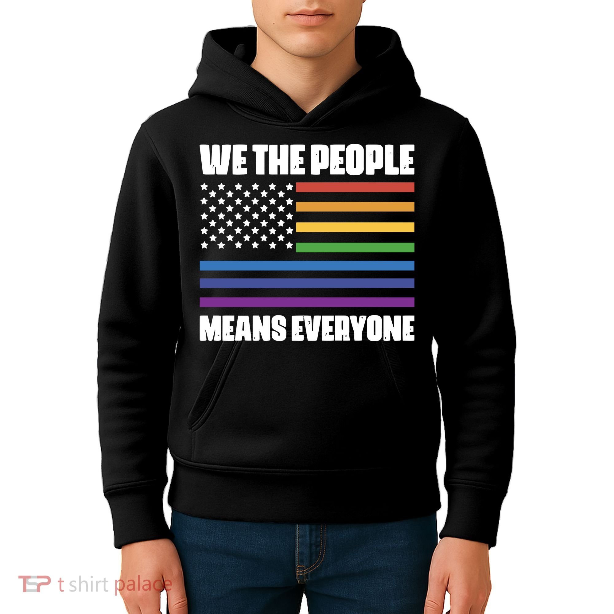 Lgbt Pride Parade We The People Means Everyone Kids Hoodie