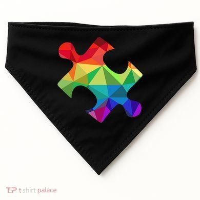 Low Poly Puzzles Autism Awareness Women USA-Made Doggie Bandana