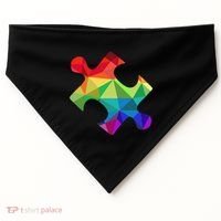 Low Poly Puzzles Autism Awareness Women USA-Made Doggie Bandana thumb 0