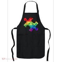 Low Poly Puzzles Autism Awareness Women Apron thumb 0
