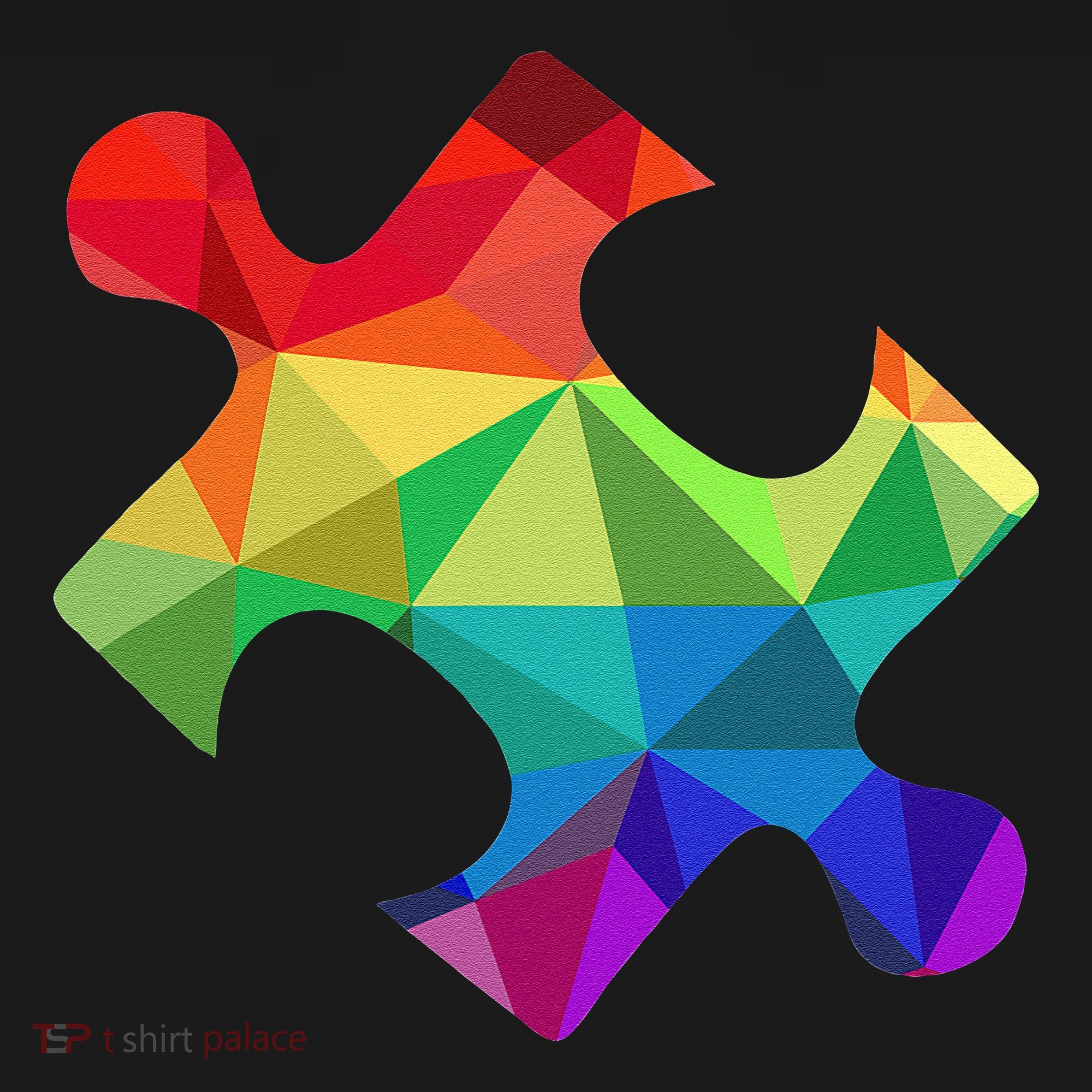 Low Poly Puzzles Autism Awareness Women Backpack