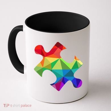 Low Poly Puzzles Autism Awareness Women Coffee Mug