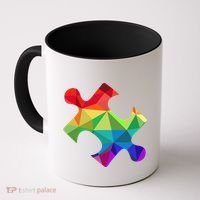 Low Poly Puzzles Autism Awareness Women Coffee Mug thumb 0