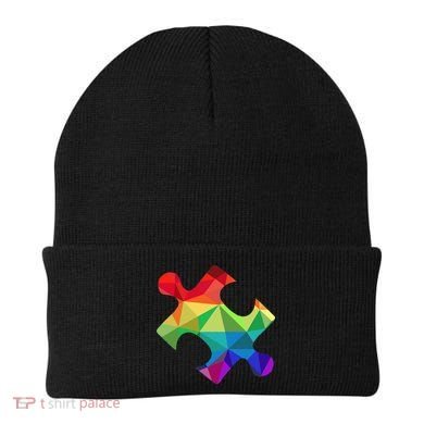 Low Poly Puzzles Autism Awareness Women Beanie