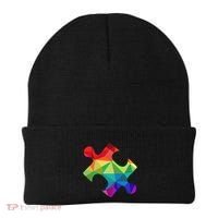 Low Poly Puzzles Autism Awareness Women Beanie thumb 0