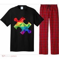 Low Poly Puzzles Autism Awareness Women Pajama Set thumb 0